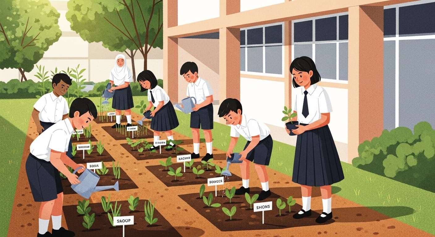 Storyboard scene: School Garden