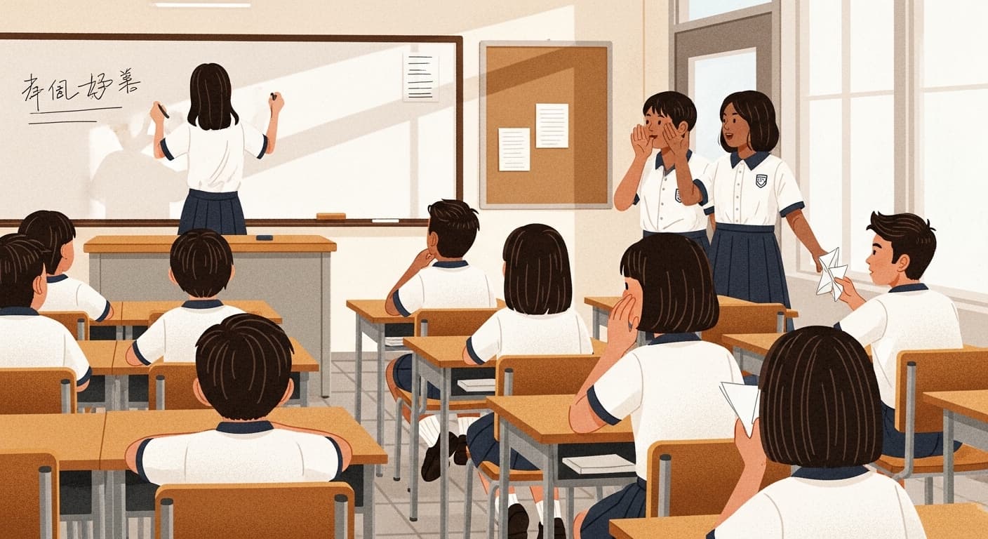 Storyboard scene: Respecting Teachers