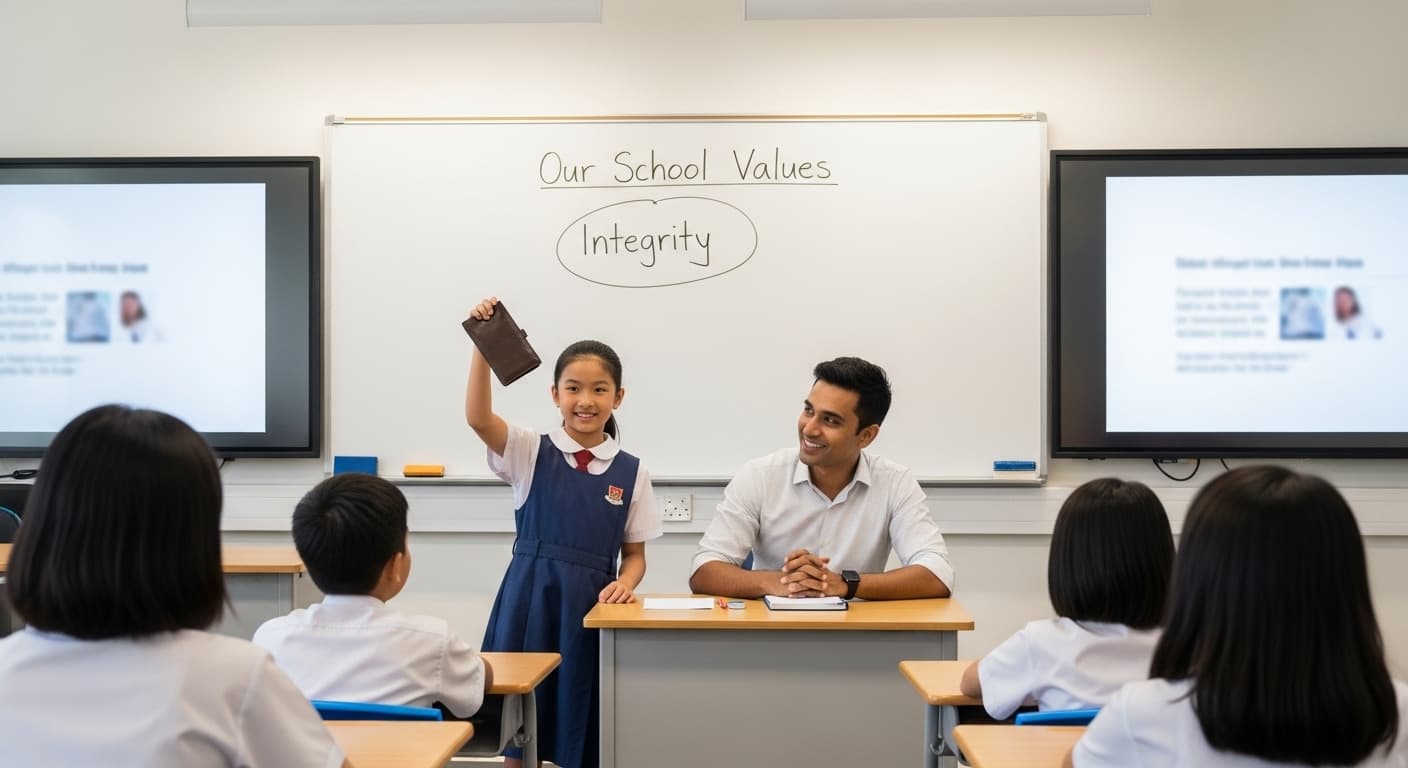 Photograph stimulus: A classroom scene.
