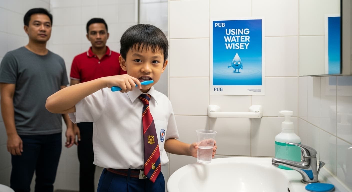 Photograph stimulus: Saving Water