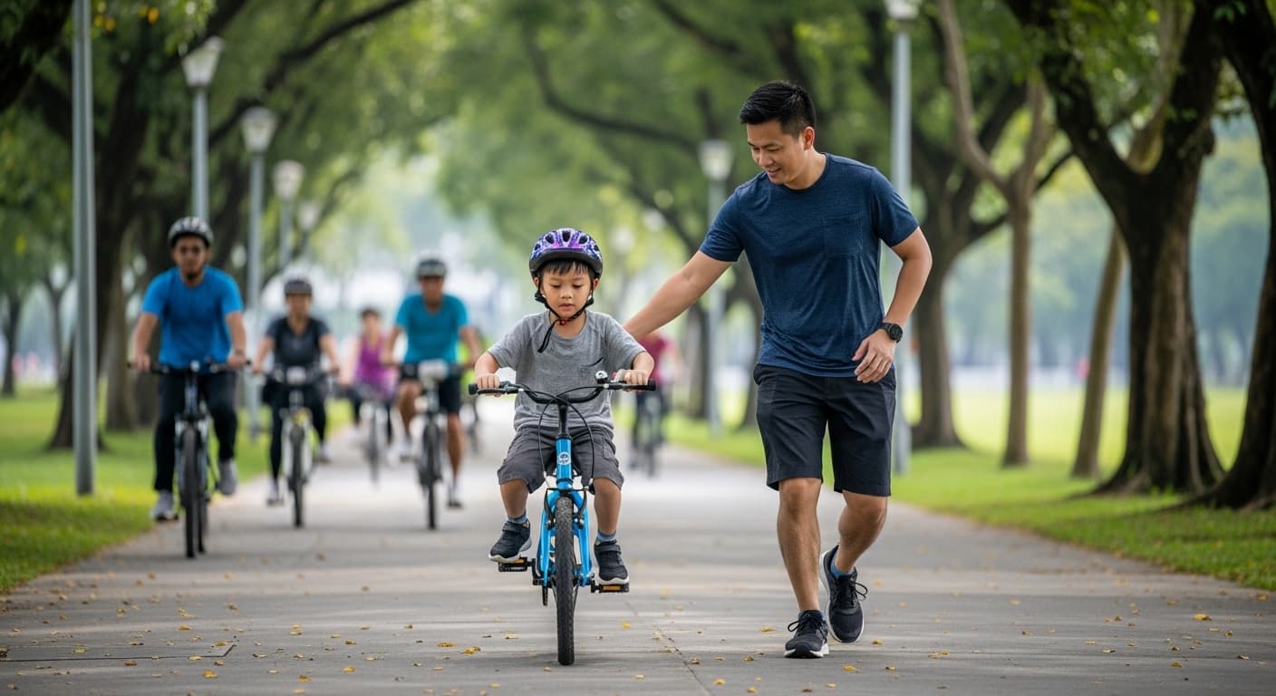 Photograph stimulus: Learning to Cycle